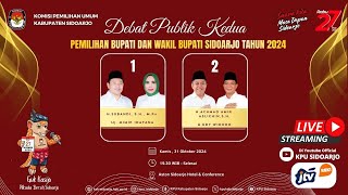 DEBAT PUBLIK KEDUA PEMILIHAN BUPATI DAN WAKIL BUPATI SIDOARJO TAHUN 2024 [upl. by Kirat]