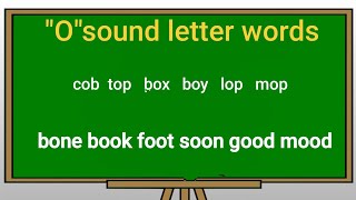 three letter words  o letter words  o letter sound words [upl. by Lalittah]