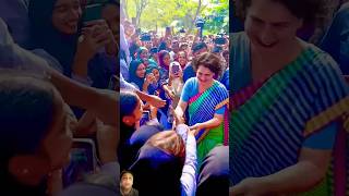 Priyanka Gandhi Heartfelt moments with WMO students PriyankaGandh priyanka wmotrending shorts [upl. by Ramburt]