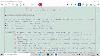 DISCRETE MATHEMATICS  Posets and Lattices Part1a [upl. by Esihcoc]