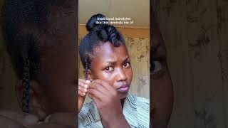 koroba braid natural yorubanation nigeria howtostylenaturalhair hairstyles natural hairstyle [upl. by Alana487]