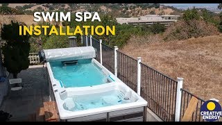 Endless Pools E2000 Swim Spa Installation [upl. by Lahsram]