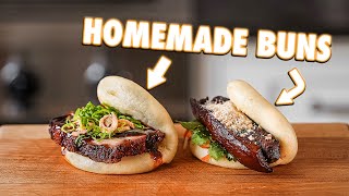 Perfect Homemade Pork Belly Bao Buns 2 Ways [upl. by Htbazile]