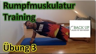 Rumpfmuskulatur Training  Übung 3  Seitlicher Plank [upl. by Lerred]