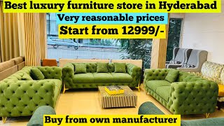 Diwali offers Biggest amp best luxury furniture store in Hyderabad 12999 Ali furniture amp recliners [upl. by Nyrroc]