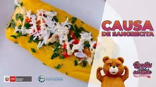 RECETA DE CAUSA RELLENA DE SANGRECITA  HEVES [upl. by Anitnoc]