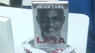 Lara relaunches book in Barbados [upl. by Aynatan]