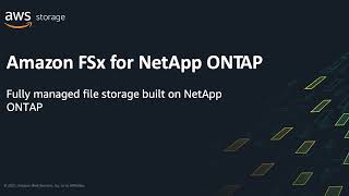 Introduction to Amazon FSx for NetApp ONTAP  Demo  Amazon Web Services [upl. by Towill]