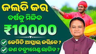 Cm Kisan Yojana Odisha Online Apply  Cm Kisan Apply Online 2024  CM Kisan yojana Status Check 2024 [upl. by Nyltak]