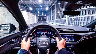 2020 AUDI RS Q3 Sportback 400HP NIGHT POV DRIVE AUTOBAHN 60FPS [upl. by Ibbor]