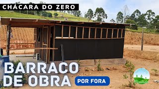 Chácara do zero Barraco de obra feito com madeirite naval  por fora [upl. by Gustie]