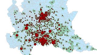 La mappa della diffusione del contagio del Coronavirus in Lombardia [upl. by Pascale]