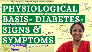 Pathophysiology of diabetes mellitus  Signs and symptoms of diabetes  Endocrine system physiology [upl. by Subak]