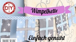 How To I Wimpelketten nähen toll Nähanfänger geeignet I Deko Inspirationen Selbstgemacht [upl. by Kirchner]