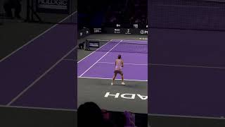 Zheng Qinwen’s great footwork and intensity during the WTA finals final match in Riyadh wtafinals [upl. by Cloris492]