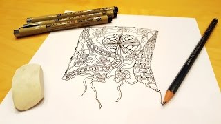 Wie malt man ein Zentangle Tutorial Serie  Teil 1 [upl. by Ogu]