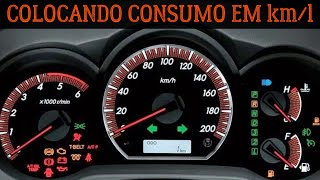 Hilux SRV 2014 mudando a unidade do consumo para Kml [upl. by Terri]