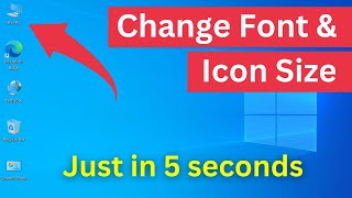 How to Change Icon Size on Windows 1011 2024  Change Font Icon Size Quick Tutorial [upl. by Asilram987]