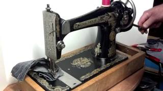 Antique 1925 Singer 127 Sphinx Treadle Sewing Machine AA794737 [upl. by Muire]