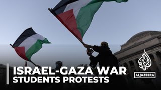 Palestine protests Students rally across United States [upl. by Nalepka]