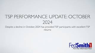 TSP Performance  October 2024 [upl. by Michele]