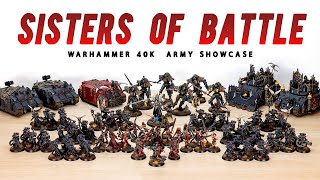 GRIMDARK Converted Sisters of Battle Warhammer 40k Army Showcase [upl. by Garlinda801]