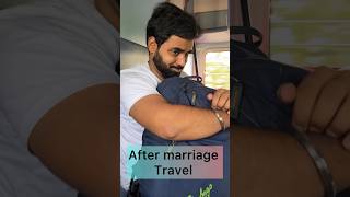 Travel with wife 😂 comedy husbandwifefun travel comedyshorts explorepage poojashyam trending [upl. by Annor]