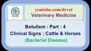 Botulism Part 4  clinical signs  cattle amp horse [upl. by Batory452]