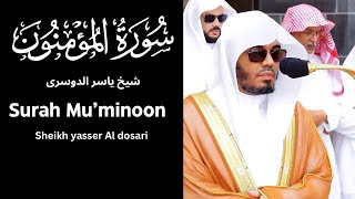 Surah Muminoon  sheikh yasser Al dosari  famous recitation of sheikh yasser Al dosari 🌼 [upl. by Llevad]