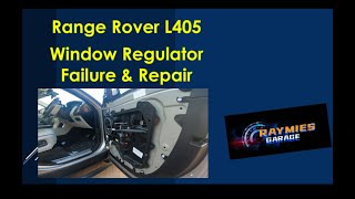 Range Rover Window Regulator Failure [upl. by Old589]