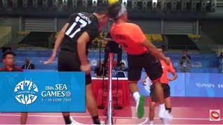 Sepaktakraw Mens Regu Philippines vs Singapore Day 8  28th SEA Games Singapore 2015 [upl. by Odlaw]