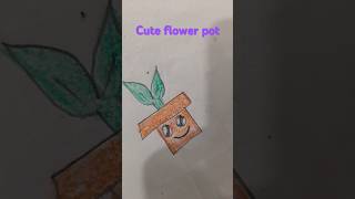 Draw a simple flower pot drawing art easydrawing simplestrokes [upl. by Gamages500]