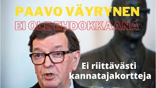 Paavo Väyrynen ei saanut riittävästi kannattajakortteja kasaan Ei myöskään Saara Huhtasaari [upl. by Ynitsed]