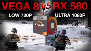 RYZEN 3 2200G VEGA 8 vs RX 580 2019 GAMES [upl. by Nylhtac850]