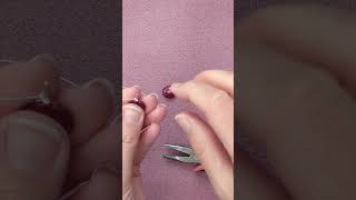 Watch how I handcraft my ruby wirewrapped earrings shorts [upl. by Suoicerp]