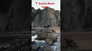 📍 Zumaia Beach Spain youtubeshorts shortsvideo shortvideo shorts [upl. by Oruhtra68]