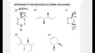 How To Determine If A Molecule Is Chiral Or Achiral With a step by step chart and examples [upl. by Nnaeirelav513]