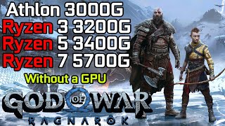 God of War Ragnarök  Ryzen 3 3200G  Ryzen 5 3400G  Ryzen 7 5700G  Athlon 3000G [upl. by Domineca721]