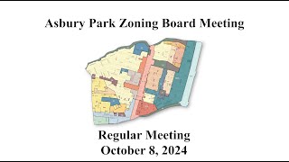 Asbury Park Zoning Board Meeting  October 8 2024 [upl. by Lekram]