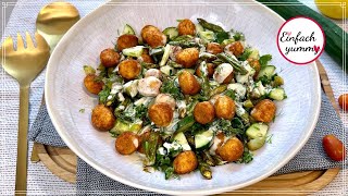 Knuspriger GNOCCHI  SALAT 🥗  Thermomix® amp Airfryer 👍🏻 [upl. by Aerdnahs]