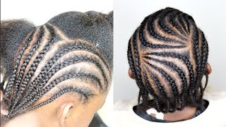 KIDS NATURAL 4C HAIR CORNROWS STYLE [upl. by Anselmi]