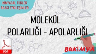 MOLEKÜL POLARLIĞI  MOLEKÜLLERDE POLARLIK APOLARLIK [upl. by Koblas]