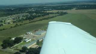 Mooney 231 Grass Strip Landing Lake Charles [upl. by Etnomed677]