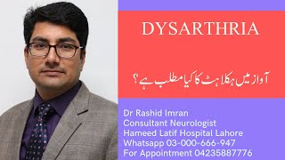 What is dysarthria آواز میں ہکلاہٹ کا کیامطلب ہے [upl. by Ariew]