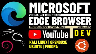 How to Install Edge Browser on Kali Linux 20211  Edge Internet Browser Linux  Dev Edge Browser [upl. by Shoshanna]