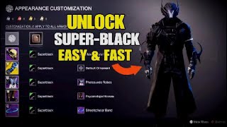 DESTINY 2SUPERBLACK SHADER UNLOCKED get it quick and easy 😤 [upl. by Ecirtnom26]