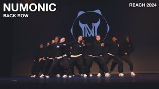 NUMONIC Back Row  REACH DANCE COMPETITION 2024 [upl. by Einavoj92]