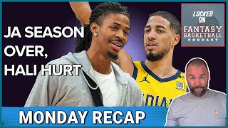 NBA Fantasy Basketball Haliburtons Injury amp Morant Surgery  Monday Recap NBA fantasybasketball [upl. by Isleana]