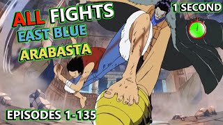 ONE PIECE 1 Second From ALL FIGHTS East Blue  Arabasta [upl. by Ellocin503]