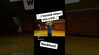 How to Learn Backhand in Badminton badmintonmatch badminton [upl. by Onid]